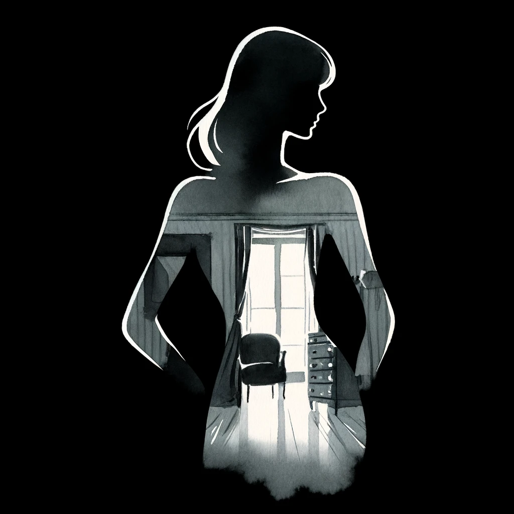 A naked woman indoors
