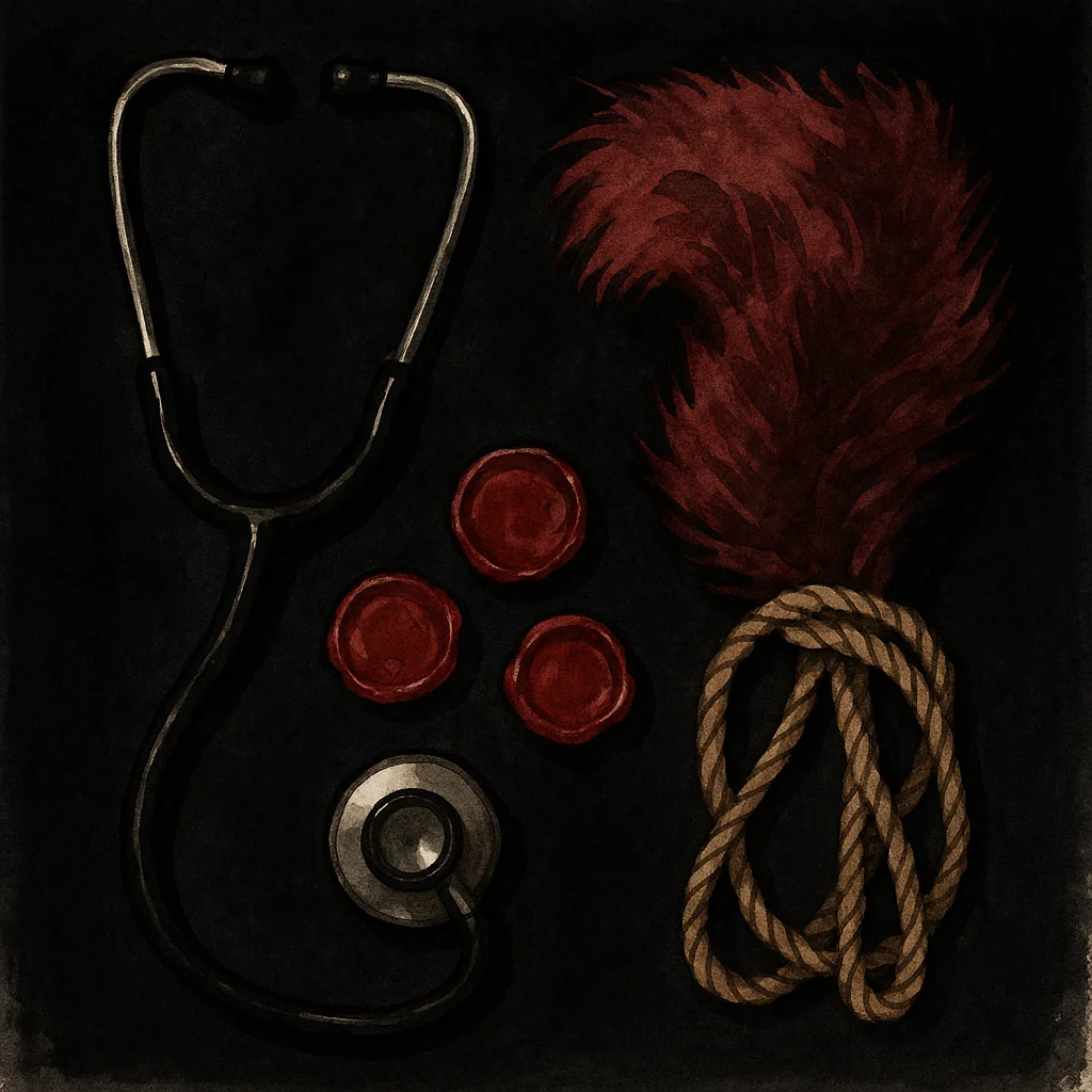Doctor's tools, primitive furs, and faux contracts—choose your scenario's wardrobe and props.