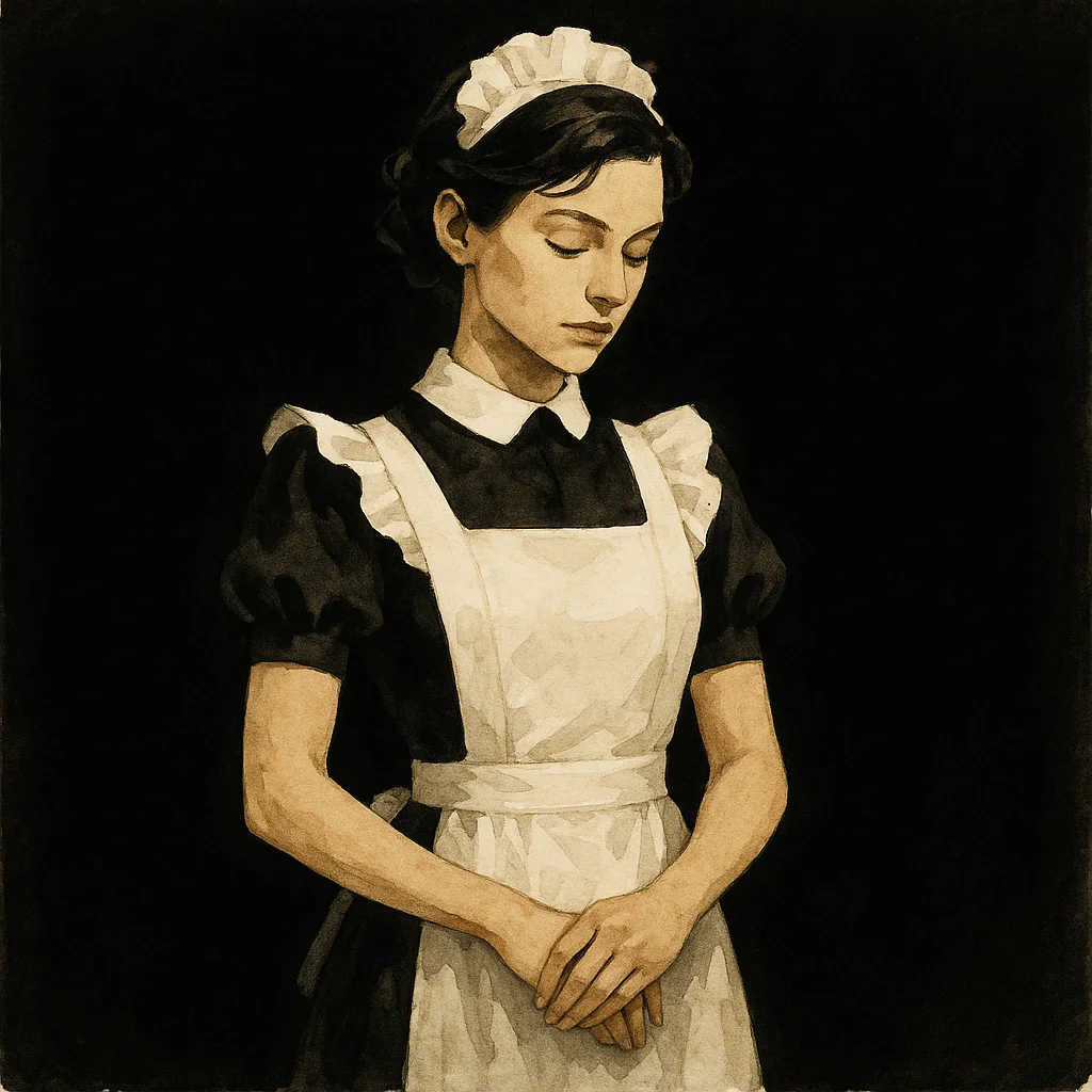 A high protocol partner dressing as a maid as part of their service agreement