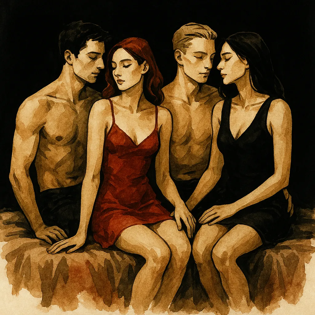 A group of swingers playing together, which can get complicated
