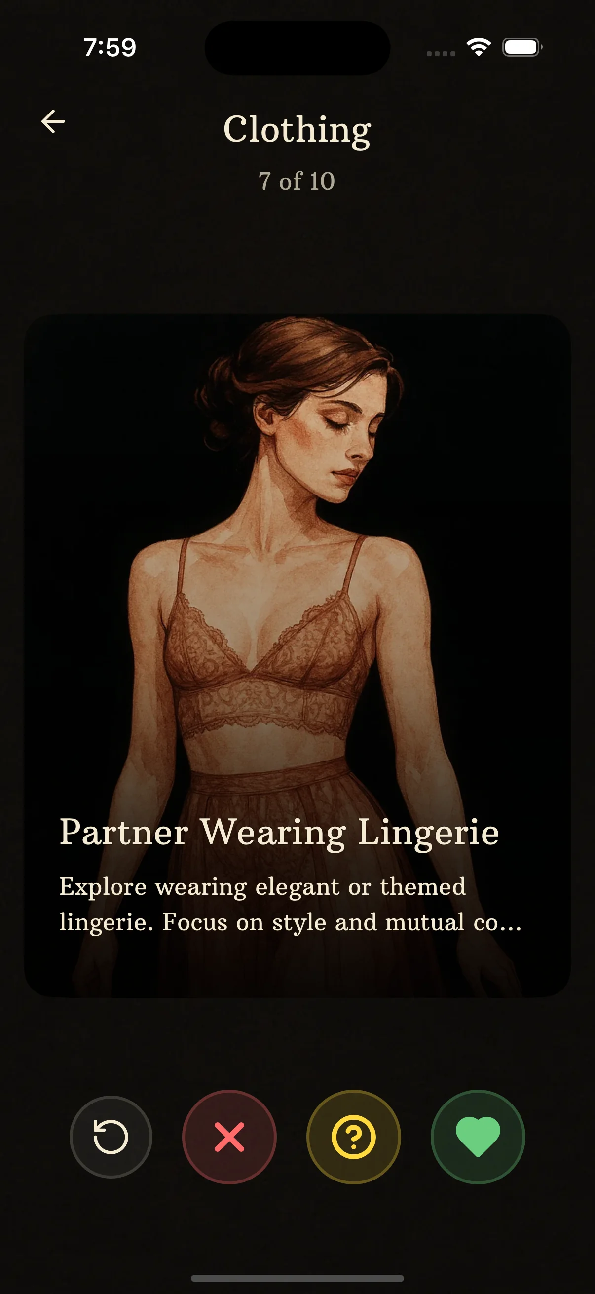 BeMoreKinky App - Activity Card Swipe Interface