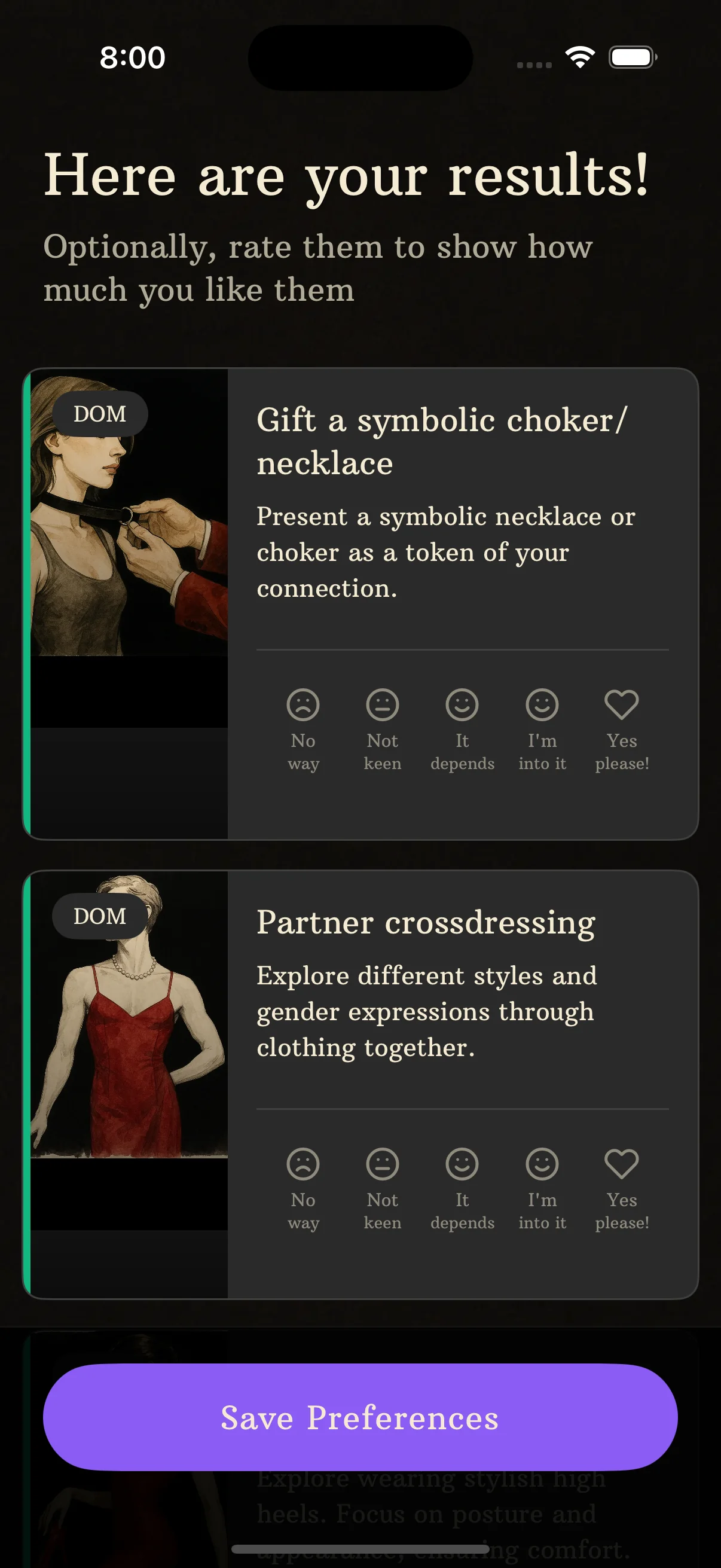 BeMoreKinky App - Star Rating System
